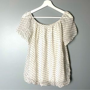 Luisa Ricci silk polka dot blouse size medium